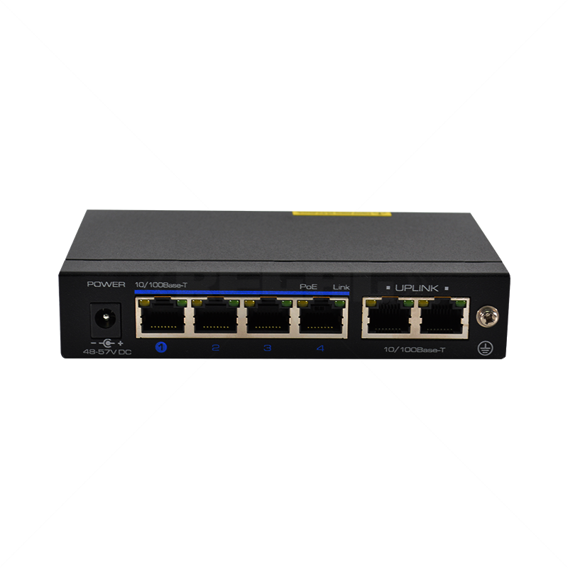 UTEPO 4 Port 10/100 PoE + 2  10/100 TP Uplink Switch