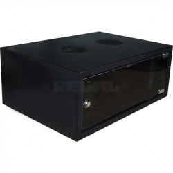 4U 400mm Solid Wall Box Black