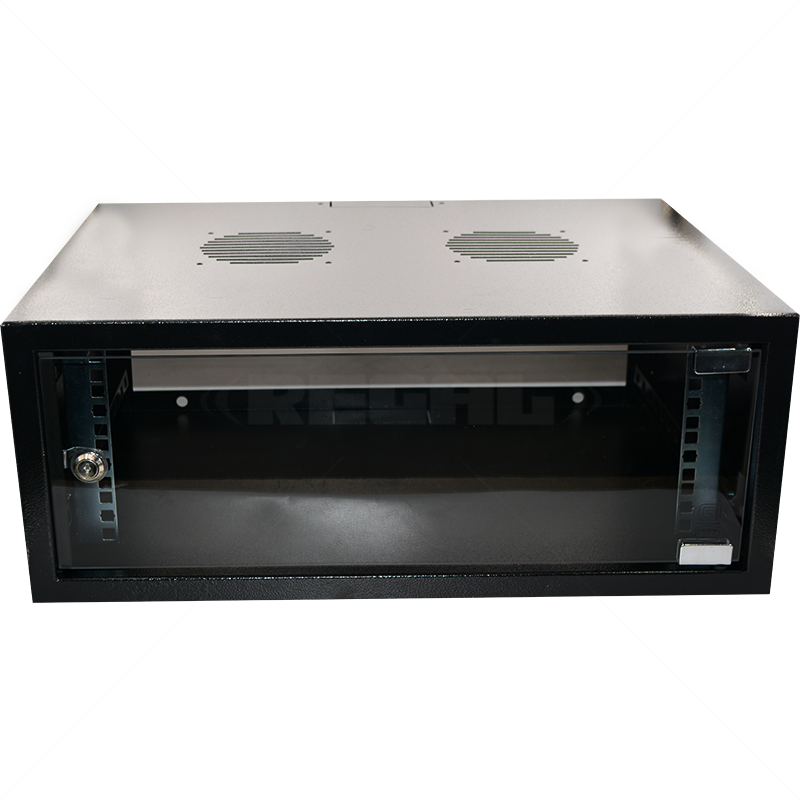 4U 400mm Solid Wall Box Black