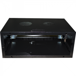 4U 400mm Solid Wall Box Black