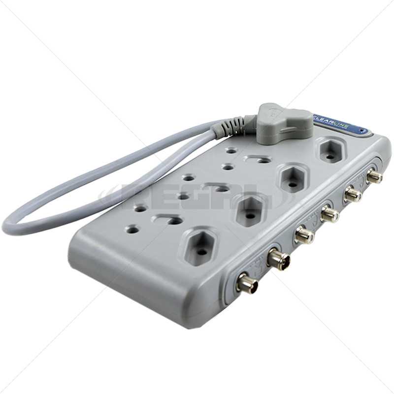 CL Multiplug 4 x 16A 3 Pin and 4 x 2 Pin + DSTV and TV Protection