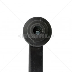 Fence Pole - 6Line Flat Bar Straight Black