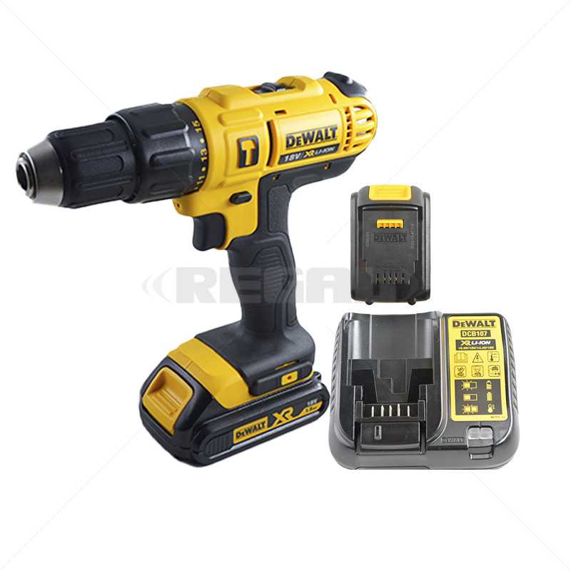 DeWalt Hammer Drill Driver Kit 18VDC XR Li-ion Batteries x 2