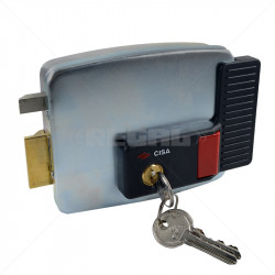 CISA Electric Rim Gate Lock Inward Open LHS with Push Button 12VAC