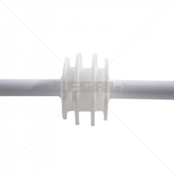 Fence Pole - 6Line Round White