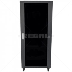 27U 600 + 800 Floor standing Cabinet incl Fans and Power Black