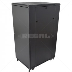 27U 600 + 800 Floor standing Cabinet incl Fans and Power Black