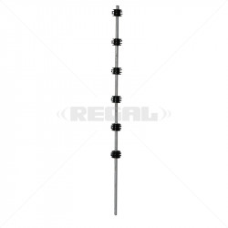 Fence Pole - 6Line Round Galvanised BB