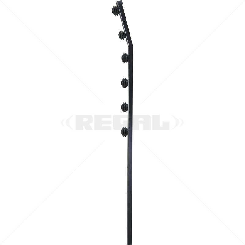 Fence Pole - 6Line Square Tube Golf Black