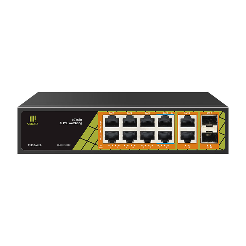 Itooner 8 Port Gigabit PoE + 2 Gb TP + 2 Gb SFP Uplink Switch