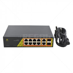 Genata 8 Port Gigabit PoE + 2 Gb TP + 2 Gb SFP Uplink Switch