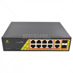 Genata 8 Port Gigabit PoE + 2 Gb TP + 2 Gb SFP Uplink Switch