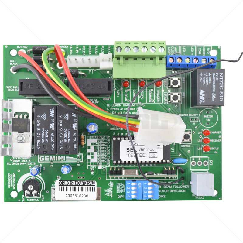 Gemini 12V DC Slider PCB SEL P02455