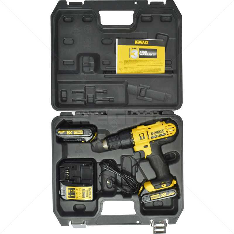 DeWalt Hammer Drill Driver Kit 18VDC XR Li-ion Incl 100pc Dril bit set