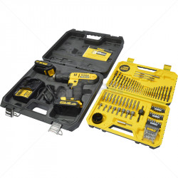 DeWalt Hammer Drill Driver Kit 18VDC XR Li-ion Incl 100pc Dril bit set