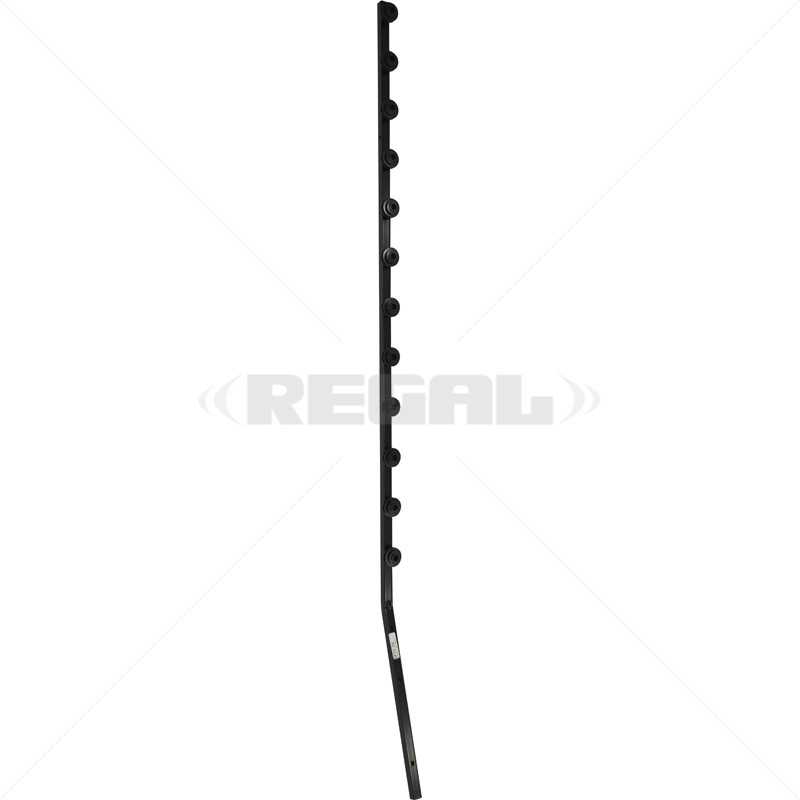 Fence Pole - 12Line Square Tube Angled Black