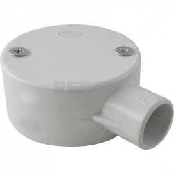 CONDUIT PVC - 20mm 1 Way Box - With Lid+Screw