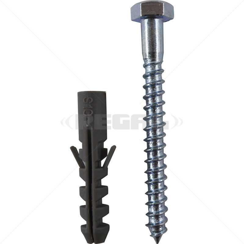 Coach Screw 8 x 75 x 10mm W/Plug / 25