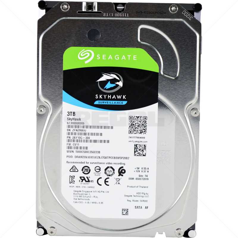 Seagate SkyHawk Surveillance Hard Drive 3TB SATA 3.5"