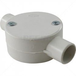 CONDUIT PVC - 20mm 2 Way Box - With Lid+Screw