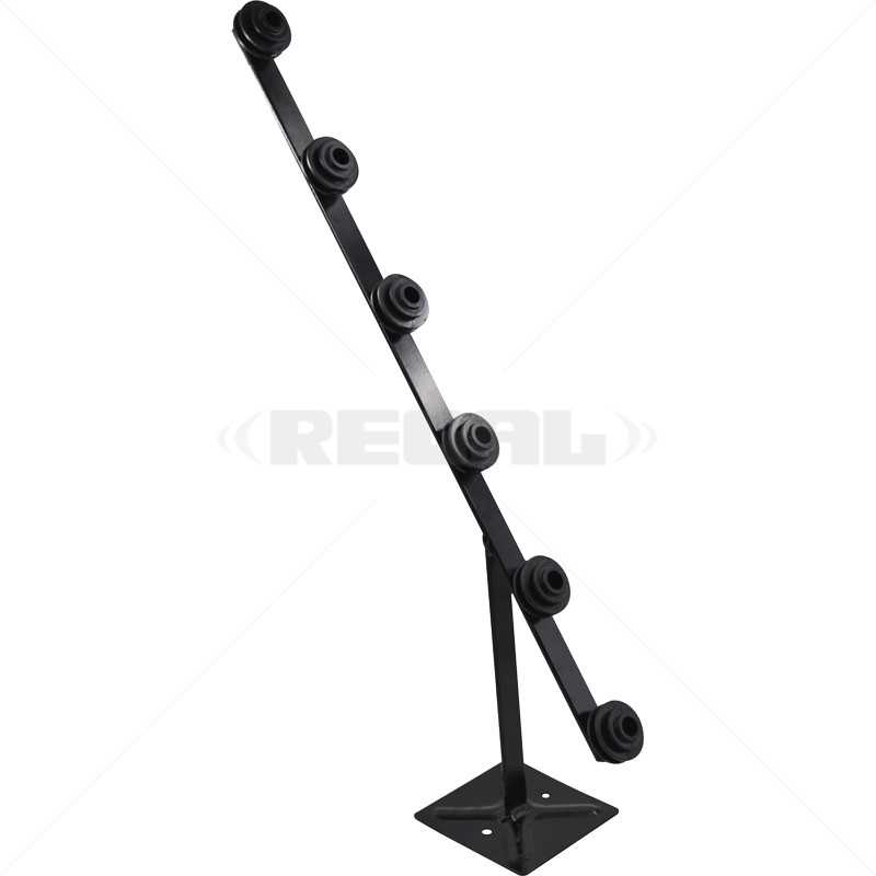 Fence Pole - 6Line TPole Black