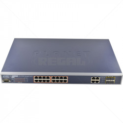 PLANET 16 Port Gigabit Managed PoE + 4 shared Gb TP/SFP Uplink Switch