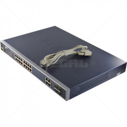 PLANET 16 Port Gigabit Managed PoE + 4 shared Gb TP/SFP Uplink Switch