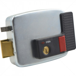 CISA Electric Rim Gate Lock Outward Open LHS with Push Button 12VAC