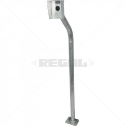 Gooseneck - Galvanised With Rainshield and Base Plate