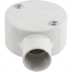 CONDUIT PVC - 25mm 1 way box - With Lid+Screw