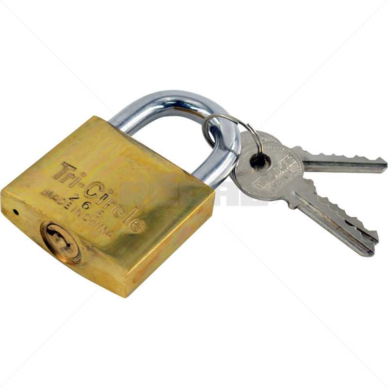 Padlock - TriCircle 50mm Brass