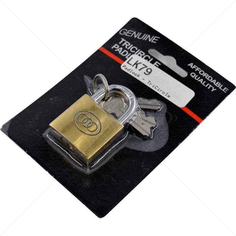 Padlock - TriCircle 32mm Brass