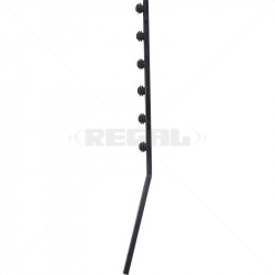 Fence Pole - 6Line Square Tube Angle Black