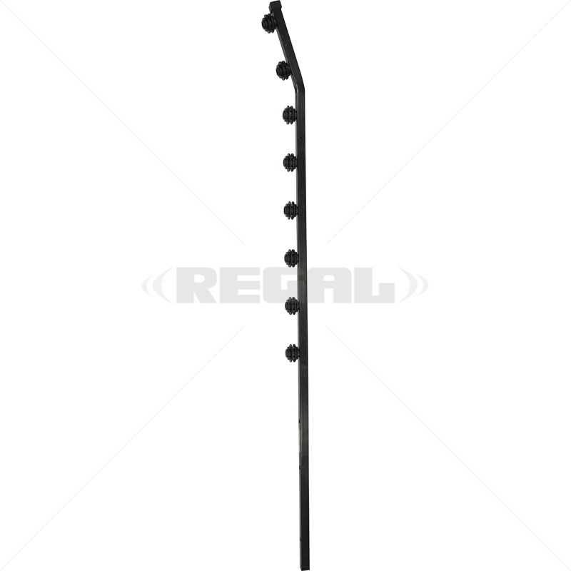 Fence Pole - 8Line Square Tube Golf Black