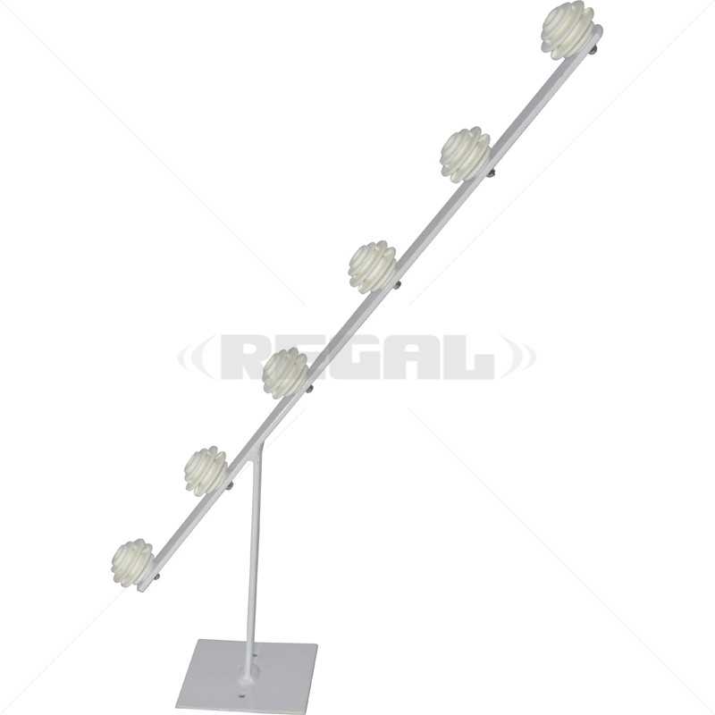 Fence Pole - 6Line TPole White