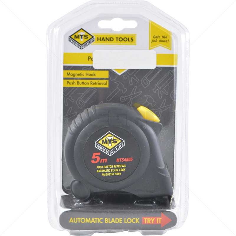 Tape Measure - MTS Soft Grip 5m x 19mm Auto Lock