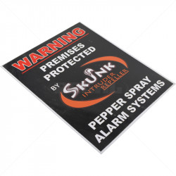 Pepper Gas Skunk Warning Sign 250 x 210 x 1mm