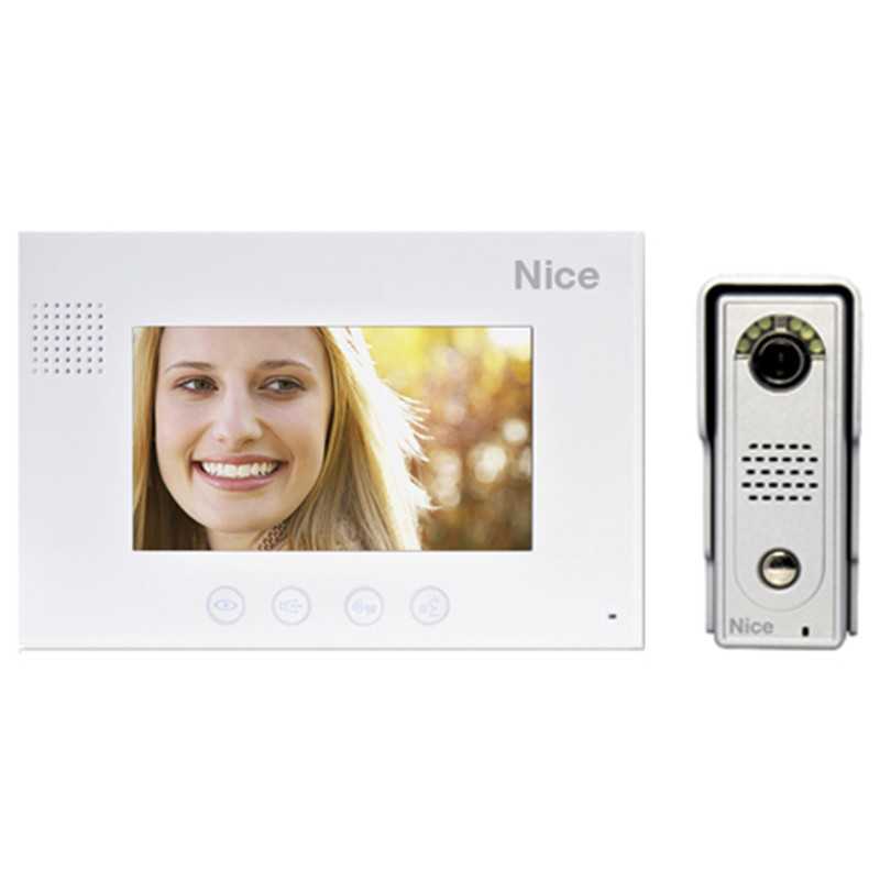 NICE 7" Colour Video Intercom Kit incl Die Cast Aluminium Gate Station