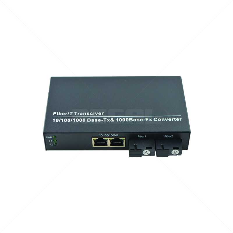 2 Port Gigabit Ethernet to Fibre Single Mode Media Convertor