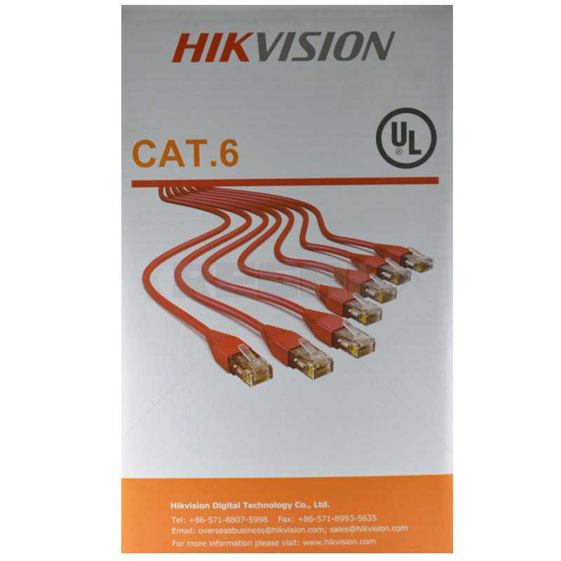 HIKVISION UTP (4-Pair) CAT 6 - 305m Roll - Orange PVC Sheath