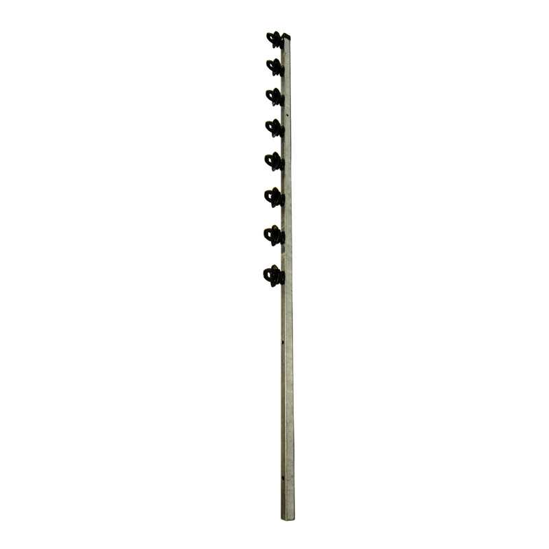 Fence Pole - 8Line Square Tube Jurassic  Galvanised Straight BB