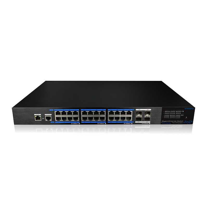 UTEPO 24 Port Gigabit Managed PoE + 4 Gb SFP Uplink Switch