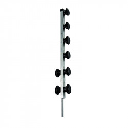 Fence Pole - 6Line Square Tube Jurassic Galv Angled Powder Coated BB