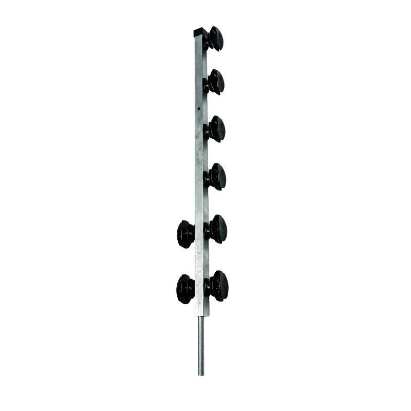 Fence Pole - 6Line Square Tube Jurassic Galv Angled Powder Coated BB