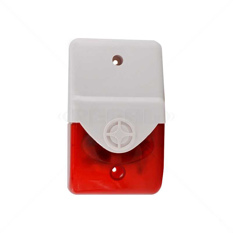 Securi-Prod Alarm Siren and Strobe - Red